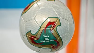 Fevernova football, used at the 2002 World Cup in South Korea and Japan. Getty Images