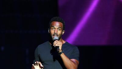 Craig David will be one of the headlining acts at this year’s Amber Lounge which opens the exclusive Abu Dhabi F1 after-party on November 28. Satish Kumar / The National