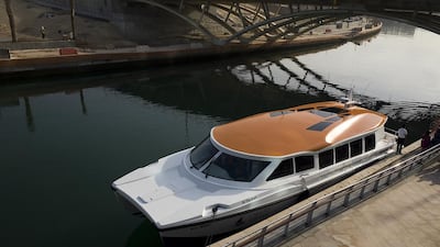 One of the high speed boats available by Jalboot for sightseeing cruises around Abu Dhabi. Delores Johnson / The National