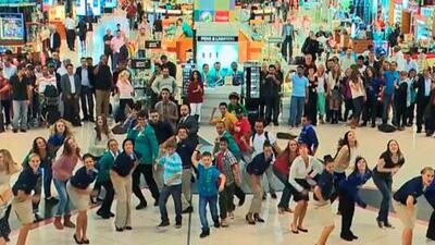 Thousands of people have gone on to YouTube to watch a recent flash mob at Dubai International Airport.