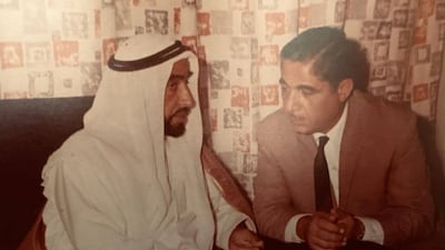Adi Bitar with UAE Founding Father, the late Sheikh Zayed bin Sultan Al Nahyan. All photos courtesy of Omar Al Bitar
