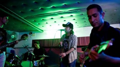 Afrockaine, based in Algiers, mix rock with gnawa, one of the traditional musical forms of Algeria, and sing of poverty and the desire to find a new life in Europe.