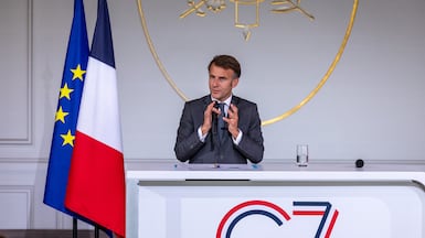 French President Emmanuel Macron's office says Arab leaders will attend the G7 to discuss the Iran war and the Strait of Hormzuz. Reuters