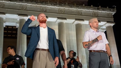 Bo Nickal and Kyle Daukaus face off at UFC Freedom250. Bloomberg
