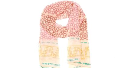 The Malala Fund x Toms scarf. Courtesy Toms