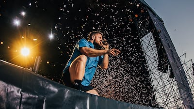 Dan Reynolds of Imagine Dragons performs songs from double album 'Mercury – Acts 1 & 2'. EPA