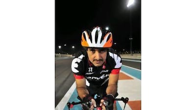 Eissa al Raisi loves to stay fit. Courtesy of Yas Island Triathlon