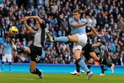 Edin Dzeko scored 72 goals in 189 games for Manchester City.