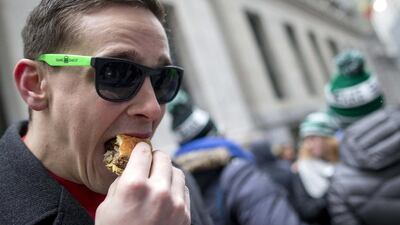 Shake Shack has become a 63-restaurant business with outlets in London, Dubai, Turkey and Las Vegas since starting out as a hotdog cart in New York’s Madison Square Park. Brendan McDermid / Reuters