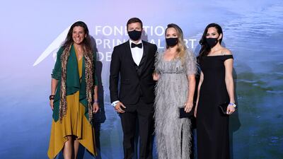 Gareth Wittstock, Roisin Gavin and guests attend the attends the Monte Carlo Gala For Planetary Health on September 24, 2020. Getty Images