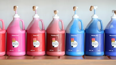 A range of paints are available in all sorts of colours. Chris Whiteoak / The National