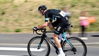 Great Britain’s Chris Froome rides during the 188km first stage of the 103rd Tour de France cycling race on July 2, 2016 between Mont Saint-Michel and Utah Beach, Normandy. Lionel Bonaventure / AFP