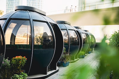 Breakfast in peace and privacy at The Pods on Bluewaters, Dubai. Photo: The Pods