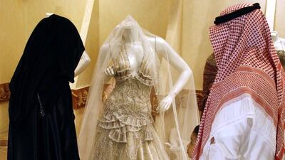 Emirati girls grow up fantasising about marriage. AP Photo
