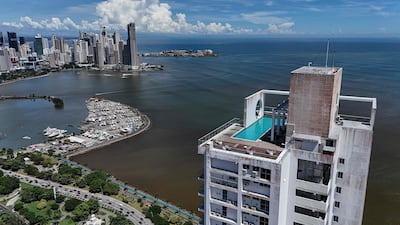Panama Bay after a severe earthquake hit the country. AFP
