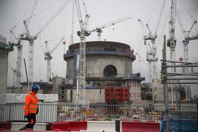 One of the two nuclear reactors being build at Hinkley Point C in south-west England. AFP