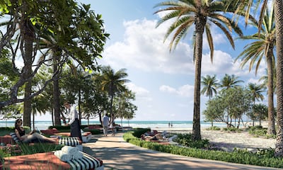 The resort's shoreline will include a beach, lagoon and purpose-built reef. Photo: Wynn Resorts
