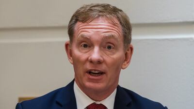 Chris Bryant speaks at a press conference in London. EPA