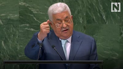 Palestinian President Mahmoud Abbas gives his address at the 73rd UNGA.