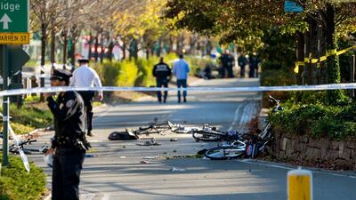 New York City turned into a scene of carnage this week when the driver of a pickup truck ploughed into cyclists and runners. AP Photo / Craig Ruttle