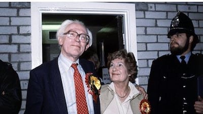 Michael Foot and his wife Jill Craigie in Ebbw Vale, Wales, which he represented in parliament for 32 years.
