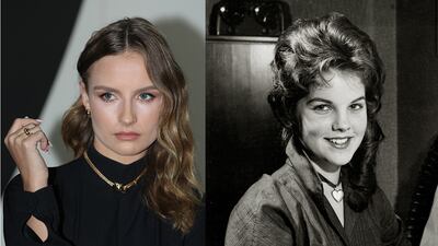Olivia DeJonge, left, plays a young Priscilla Presley. Alamy Stock Photo / Getty Images