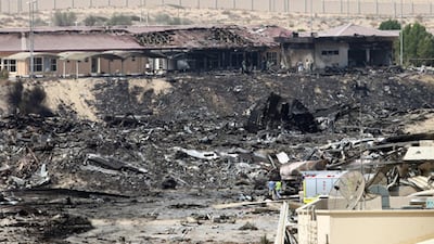 The site where the United Parcel Services cargo plane crashed near Dubai airport in September 2010. Ali Haider / EPA