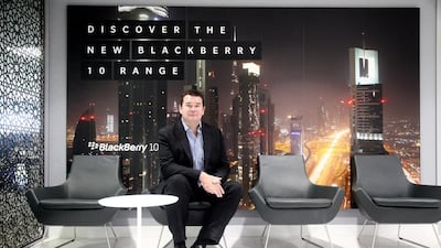 Nick Horton, managing director for the Middle East and North Africa at BlackBerry, says the company remains focused on the region. Lee Hoagland / The National