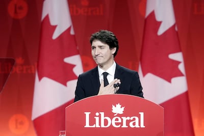 Canadian Prime Minister Justin Trudeau during the Liberal leadership announcement in Ottawa, Ontario, on March 9. The Canadian Press via AP