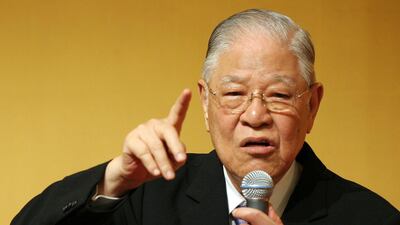 Former President of Taiwan, Lee Teng-hui deliveres a speech on "The World's Affairs in 2007 and after that" at Hotel Okura June 7, 2007 in Tokyo, Japan. Photo by Junko Kimura/Getty Images
