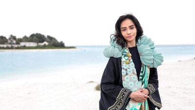 Abu Dhabi, UAE, April 12, 2018. Heba Al Fazari, founder of the fashion startup Coveti.com.. Victor Besa / The National National Reporter: Ann Marie McQueen