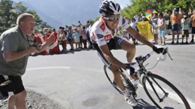 Carlos Sastre in action on the 18th stage of the Tour de France which proved crucial to his victory in this year's race.