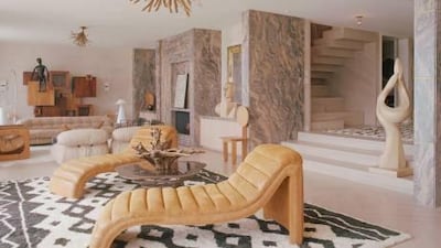 Wearstler's love of sculpture and natural materials is apparent in her work. She fills residential spaces with artistic objects. Courtesy of Kelly Wearstler