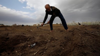 Sowing garlic on the outskirts of Sanaa, November 28. More than 40 percent of Yemeni households have lost their primary source of income due to the conflict. An estimated three-quarters of of Yemen's 29 million-population live on less than $2 a day. EPA