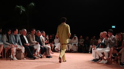 Zegna's spring/summer 2026 runway show at Dubai Opera. Chris Whiteoak / The National