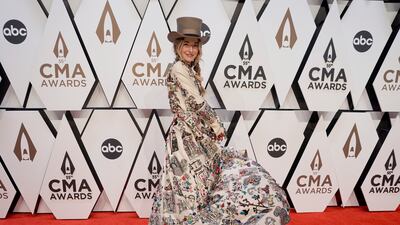 Lauren Daigle arrives for the 55th annual Country Music Awards on Wednesday, November 10, at the Bridgestone Arena in Tennessee, US. AP Photo