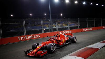 Ferrari's Kimi Raikkonen was fastest in Singapore practice. Reuters