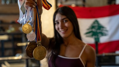 Lebanese powerlifter Joya Khairallah, aged 22. Matthew Kynaston / The National