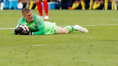 Jordan Pickford made a number of fine saves for England. Carlos Garcia Rawlins / Reuters