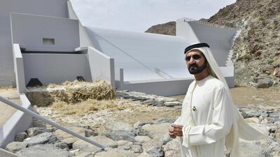 Sheikh Mohammed bin Rashid visits Safad Dam in Fujairah. Wam