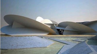An artist's rendering of the Qatar National Museum. Courtesy Qatar Museums Authority