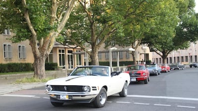 Or the US sector in a Mustang: For those whose leanings are more towards Americana than Soviet kitsch, the same company offers the option to travel around the former American quarter of Berlin behind the wheel of a classic Ford Mustang. The commentary is interspersed with recordings of Bruce Springsteen’s Born in the USA and JFK’s spine-tingling “Ich bin ein Berliner” speech. The spot where he unleashed it – the Schöneberg Town Hall – is one of the stops on the route. Others include the houses where Marlene Dietrich and David Bowie lived and the Tempelhof Airport, the hub of 1948’s Berlin Airlift. Courtesy East Car Tours GmbH & Co. KG