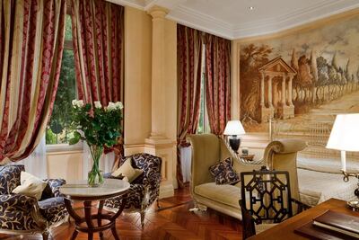 A suite in Hotel Eden, Rome.
