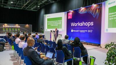 IoTX 2016 expo participants join a Microsoft workshop. Victor Besa for The National