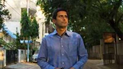 Sanjay Kaul, who heads the non-governmental organization, People's Action, on a residential street of Lajpat Nagar, one of the neighborhoods that People's Action represents.