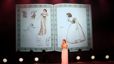 Singer Christy Altomare performs during the premiere.