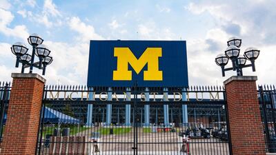 3. Michigan Stadium is the American football stadium at the University of Michigan in Ann Arbor. It is the largest stadium in the United States, the third largest in the world with a capacity of 107,601. Alamy Stock Photo