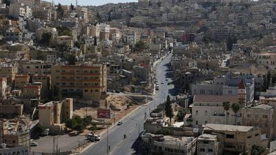 General view showing empty streets, during the nationwide curfew for two days, amid fears of a rising number of coronavirus disease (COVID-19) cases in Amman, Jordan October 16, 2020. Reuters