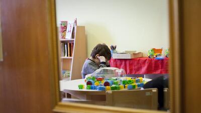 The effects of autism are best dealt with through therapy. (Razan Alzayani / The National)
