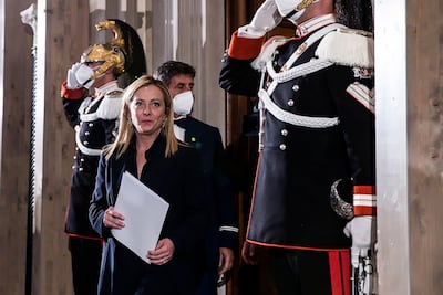 Italian designated prime minister Giorgia Meloni will form Italy's most right-wing government for over two decades. EPA.